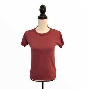 Charlotte by Urban Outfitters Fitted Maroon Tee